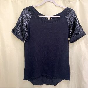 S Blue Sequin Top